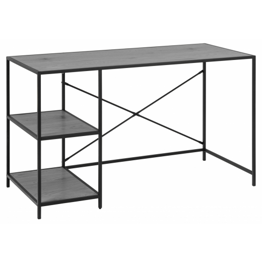 Pracovný stôl Seaford, 130 cm, čierna - 1