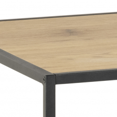 Pracovný stôl Seaford, 130 cm, dub/čierna - 3