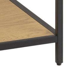 Pracovný stôl Seaford, 130 cm, dub/čierna - 6