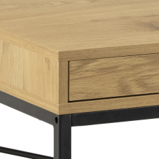Pracovný stôl Seaford, 140 cm, dub/čierna - 2