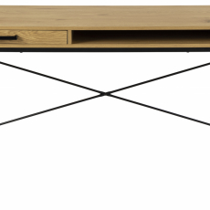 Pracovný stôl Seaford, 140 cm, dub/čierna - 3