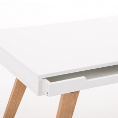 Pracovný stôl Serel, 140 cm, biela - 5