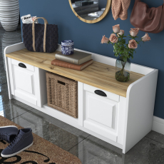 Predsieňová stena Egon, 122 cm, dub / biela - 7