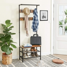 Predsieňová stena Helis, 183 cm, čierna/hnedá - 2