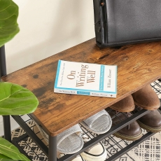 Predsieňová stena Helis, 183 cm, čierna/hnedá - 7