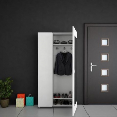 Predsieňová stena Meyra, 185 cm, biela - 3