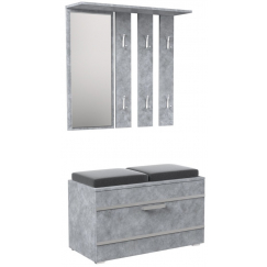 Predsieňový set Opal II, 180 cm, tmavý betón