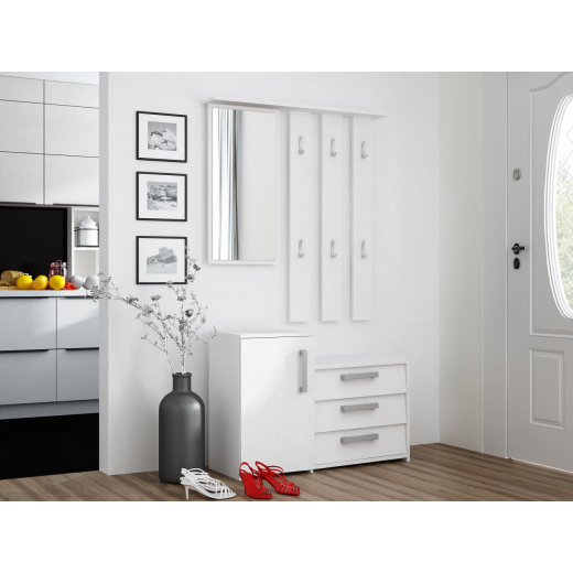 Predsieňový set Paris, 180 cm, biela - 1