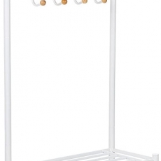 Predsieňový vešiak Hakan, 187 cm, biela - 1