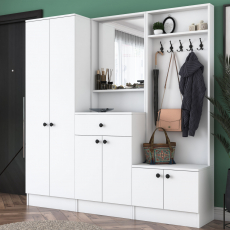 Předsíňová stěna Boat, 183 cm, bílá - 5