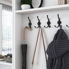 Předsíňová stěna Boat, 183 cm, bílá - 7