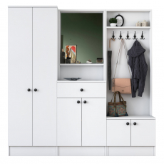 Předsíňová stěna Boat, 183 cm, bílá - 6