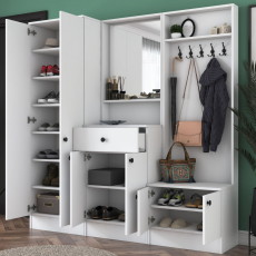 Předsíňová stěna Boat, 183 cm, bílá - 10