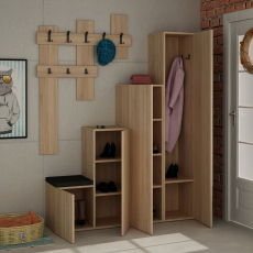 Předsíňová stěna Up, 180 cm, dub - 3