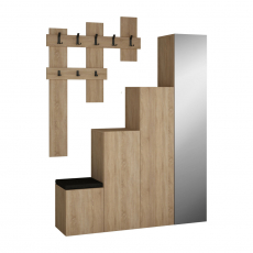 Předsíňová stěna Up, 180 cm, dub - 1