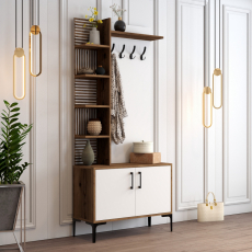 Předsíňová stěna Viyana, 200 cm, ořech / bílá - 3
