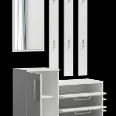 Předsíňový set Paris, 180 cm, bílá - 3