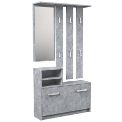 Předsíňový set Paris, 180 cm, tmavý beton
