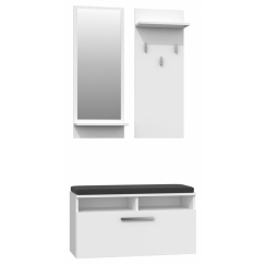 Předsíňový set Riva, 90 cm, bílá