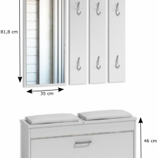 Předsíňový set Roma, 180 cm, dub sonoma - 5