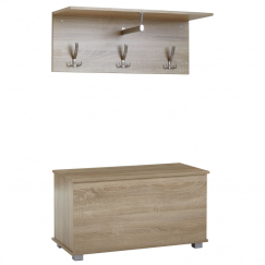 Předsíňový set Sulan, 121 cm, dub