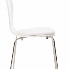 Preglejková jedálenská stolička Dingo, biela/biela - 3