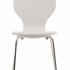 Preglejková jedálenská stolička Dingo, biela/biela - 2