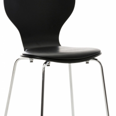Preglejková jedálenská stolička Dingo, čierna/čierna - 1
