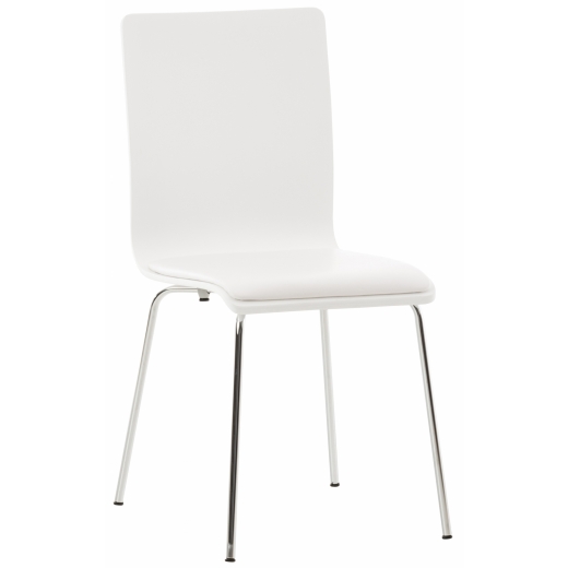 Preglejková jedálenská stolička Pepino, biela/biela - 1