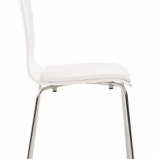 Preglejková jedálenská stolička Pepino, biela/biela - 3
