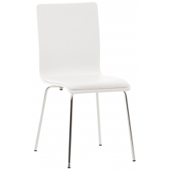 Preglejková jedálenská stolička Pepino, biela/biela