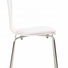 Preglejková jedálenská stolička Story, biela/biela - 3