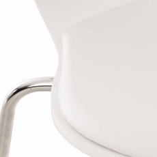 Preglejková jedálenská stolička Story, biela/biela - 5
