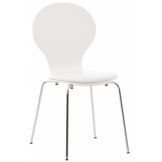 Překližková jídelní židle Dingo, bílá/bílá - 1