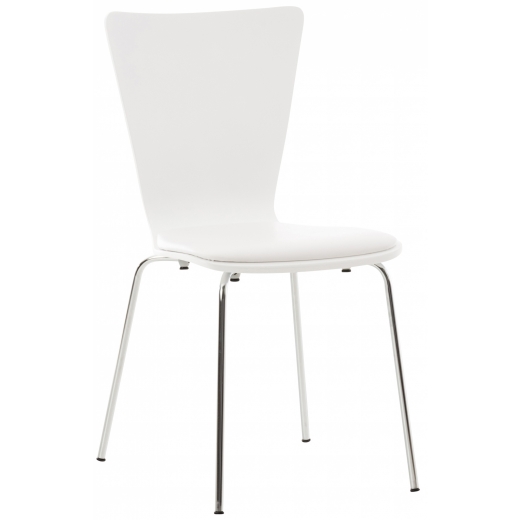 Překližková jídelní židle Jacob, bílá/bílá - 1