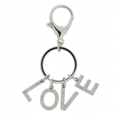 Přívěšek na klíče Love, 6 cm, stříbrná - 1