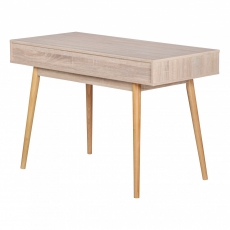 Psací retro stůl Samo, 120 cm, Sonoma dub/bílá - 7
