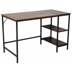 Psací stůl Ocala, 120 cm, černá / hnědá