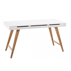 Psací stůl Porto, 140 cm, bílá