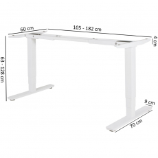 Rám stola Telík, 105 cm, biela - 4