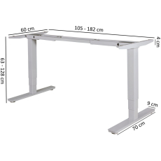 Rám stolu Telik, 105 cm, šedá - 4