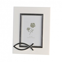 Rámeček na fotky Fish, 10x15 cm, bílá