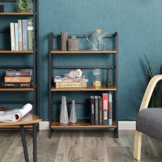 Regál Artur, 93 cm, hnedá - 3