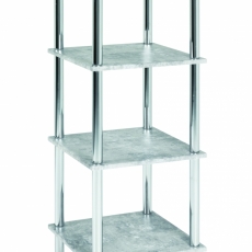 Regál Brant, 107 cm, betón/chróm - 1