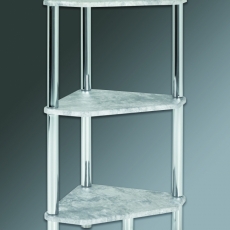 Regál Brant II., 77 cm, beton / chrom - 4