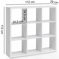 Regál Fatos, 112 cm, biela - 3