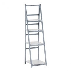 Regál Lilla, 151 cm, šedá/bílá