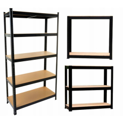 Regál Magazin, 180 cm, čierna