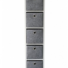 Regál policový s 5 plstenými boxmi Niel, 161 cm - 1