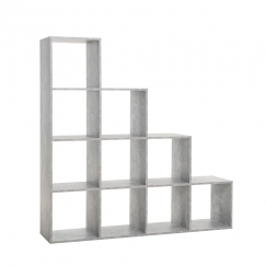 Regál s 10 úložnými úrovněmi Dino, 140 cm, beton